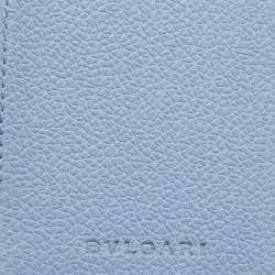 Pre Owned Bvlgari Blue Leather Notepad Cover