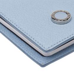 Pre Owned Bvlgari Blue Leather Notepad Cover