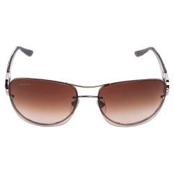 Bvlgari Brown Acetate 6053-B Gradient Aviator Sunglasses