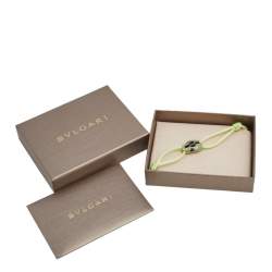 Bvlgari Serpenti Forever Mint Green Adjustable Cord Bracelet 