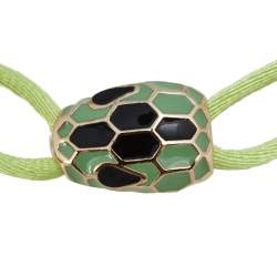 Bvlgari Serpenti Forever Mint Green Adjustable Cord Bracelet 
