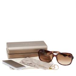 Bvlgari Dark Havana Jeweled/Brown Gradient 8069 B Oversized Sunglasses