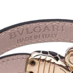Bvlgari Serpenti Forever Purple Leather Double Coiled Bracelet