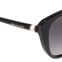 Pre Owned Bvlgari Black/Grey Gradient 8177 Cat-Eye Sunglasses