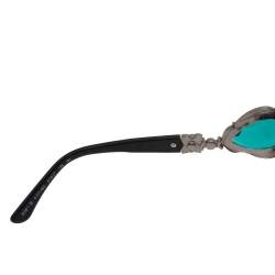 Bvlgari Black/ Grey Gradient 8081-B Crystal Oversized Square Sunglasses