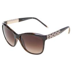 Bvlgari Dark Brown Tortoise 8104 Ruffle Wayfarer Sunglasses