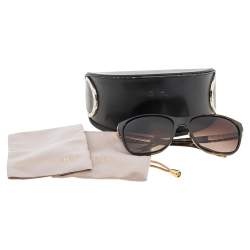 Bvlgari Dark Brown Tortoise 8104 Ruffle Wayfarer Sunglasses