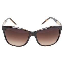 Bvlgari Dark Brown Tortoise 8104 Ruffle Wayfarer Sunglasses