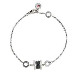 Bvlgari B.Zero1 Save the Children Black Ceramic Sterling Silver Bracelet M/L