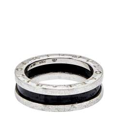 Bvlgari B-zero1 Save the Children Sterling Silver Ceramic Ring EU 57