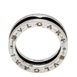 Bvlgari B-zero1 Save the Children Sterling Silver Ceramic Ring EU 57