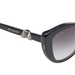 Bvlgari Black Gradient 8168-B Embellished Cat Eye Sunglasses