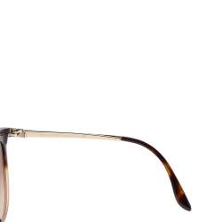 Pre Owned Bvlgari Havana/Gold BV 8161-B Cat Eye Gradient Sunglasses