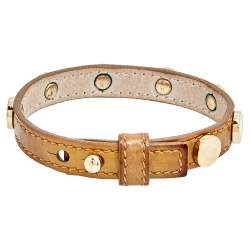 Bvlgari Beige Reversible Studded Enamel Le Bracelet