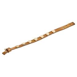 Bvlgari Beige Reversible Studded Enamel Le Bracelet