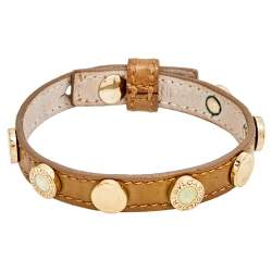 Bvlgari Beige Reversible Studded Enamel Le Bracelet
