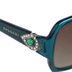 Pre Owned Bvlgari Blue 8119-B Square Sunglasses