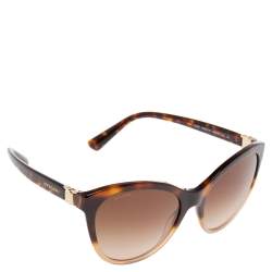 Pre Owned Bvlgari Brown 8197 Wayfarer Sunglasses