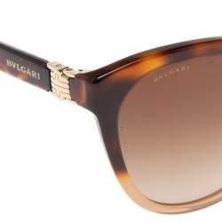 Pre Owned Bvlgari Brown 8197 Wayfarer Sunglasses