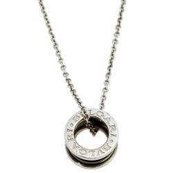 Bvlgari Save the Children Black Ceramic and Silver Pendant Necklace