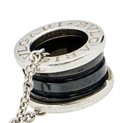Bvlgari Save the Children Black Ceramic and Silver Pendant Necklace