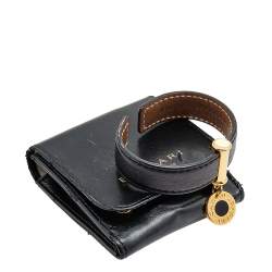Bvlgari Bvlgari Gold Plated Tag Leather Cuff Bracelet