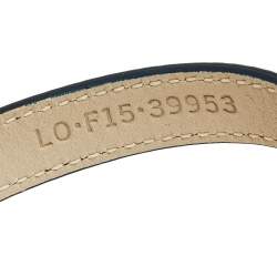 Pre Owned Bvlgari Bvlgari Leather Gold Tone Metal Wrap Bracelet