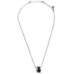 Bvlgari Save The Children B.Zero1 Black Ceramic Silver Pendant Necklace