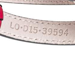 Bvlgari Serpenti Forever Pink Leather Double Wrap Bracelet 