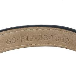 Bvlgari Divas' Dream Enamel Leather Gold Tone Metal Cuff Bracelet 