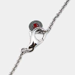 Pre Owned Bvlgari Save the Children Onyx Ruby Sterling Silver Necklace