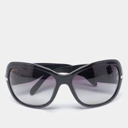 Bvlgari Black & Crystal Embellished/Grey Gradient 8044-B Oversized Sunglasses