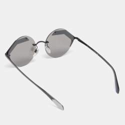 Bvlgari Black 6089 Round Mirrored Sunglasses