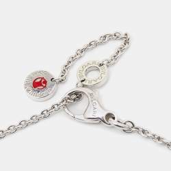 Pre Owned Bvlgari Save The Children Black Ceramic Sterling Silver Pendant Necklace