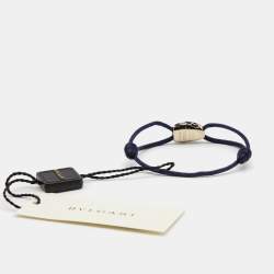 Bvlgari Serpenti Forever Hawk's Eye Grey & Black Enameled Cord Bracelet
