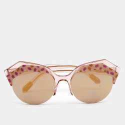 Bvlgari Pink/Rose Gold Mirrored 8203 Serpenteyes Sunglasses