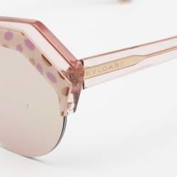 Bvlgari Pink/Rose Gold Mirrored 8203 Serpenteyes Sunglasses