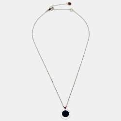 Bvlgari Bvlgari Save the Children 10th Anniversary Onyx Ruby Sterling Silver Pendant Necklace