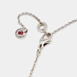 Bvlgari Bvlgari Save the Children 10th Anniversary Onyx Ruby Sterling Silver Pendant Necklace