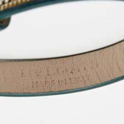 Bvlgari Serpenti Forever Enamel Leather Two Tone Bracelet