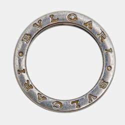 Bvlgari Save the Children 1-Band Black Ceramic Sterling Silver Ring Size 53