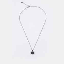 Bvlgari Sterling Silver Onyx & Ruby Save The Children Pendant Necklace