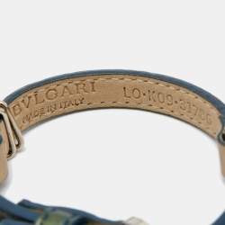 Bvlgari Green Patent Leather Multi Charms Bracelet