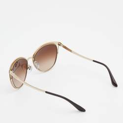Bvlgari Gold Town/Brown Gradient 6083 Serpenti Cat Eye Sunglasses