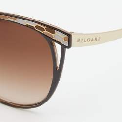 Bvlgari Gold Town/Brown Gradient 6083 Serpenti Cat Eye Sunglasses