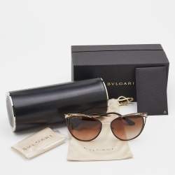 Bvlgari Gold Town/Brown Gradient 6083 Serpenti Cat Eye Sunglasses