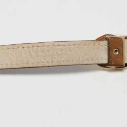 Bvlgari Interlocking Rings Brown Leather  Double Coiled Bracelet