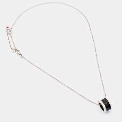 Bvlgari Save the Children Black Ceramic and Sterling Silver Pendant Necklace