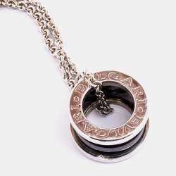 Bvlgari Save the Children Black Ceramic and Sterling Silver Pendant Necklace