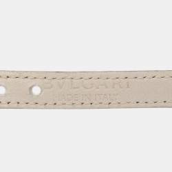 Bvlgari Black Leather Serpenti Forever Double Wrap Bracelet